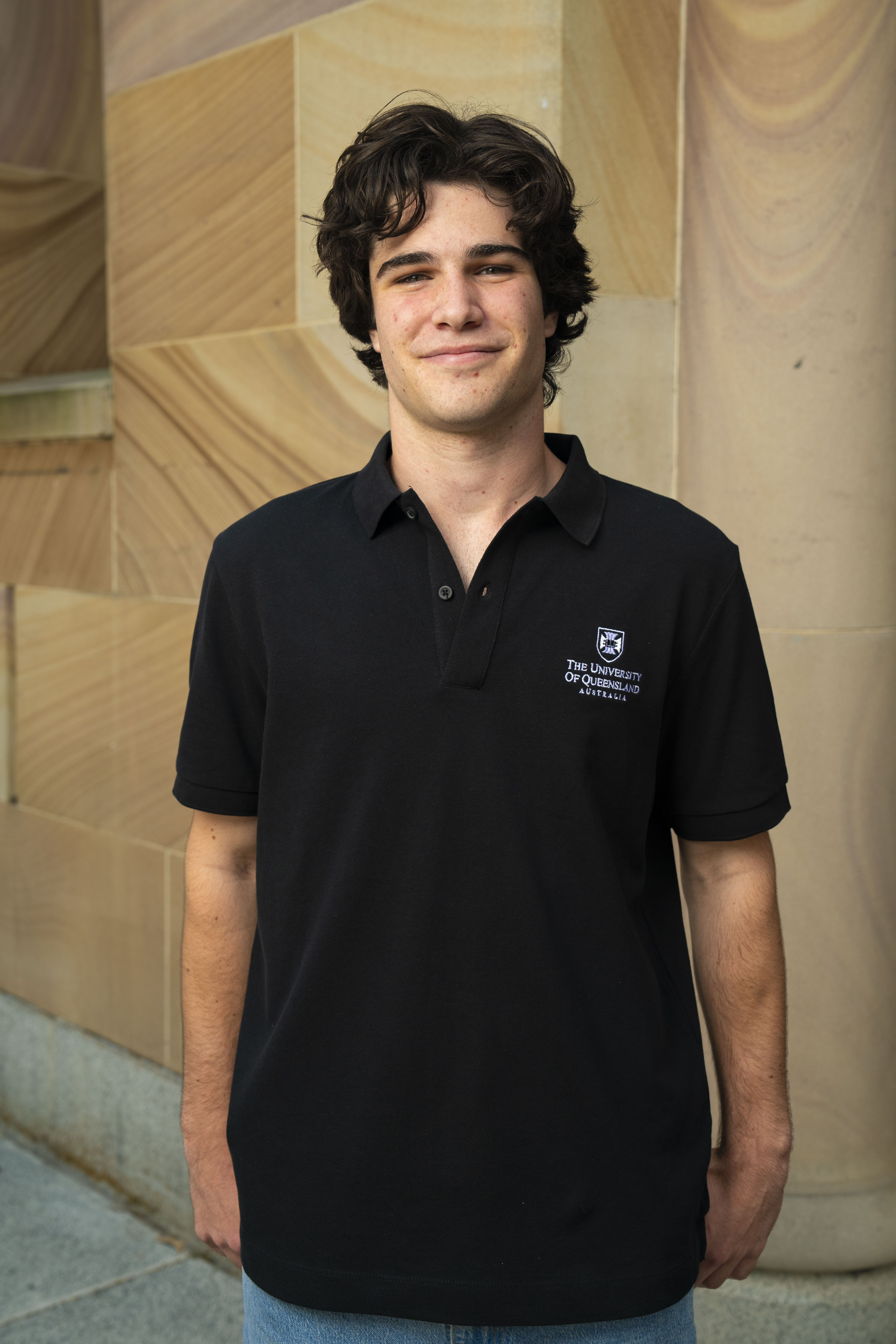 UQ Shield Mens Polo - Black