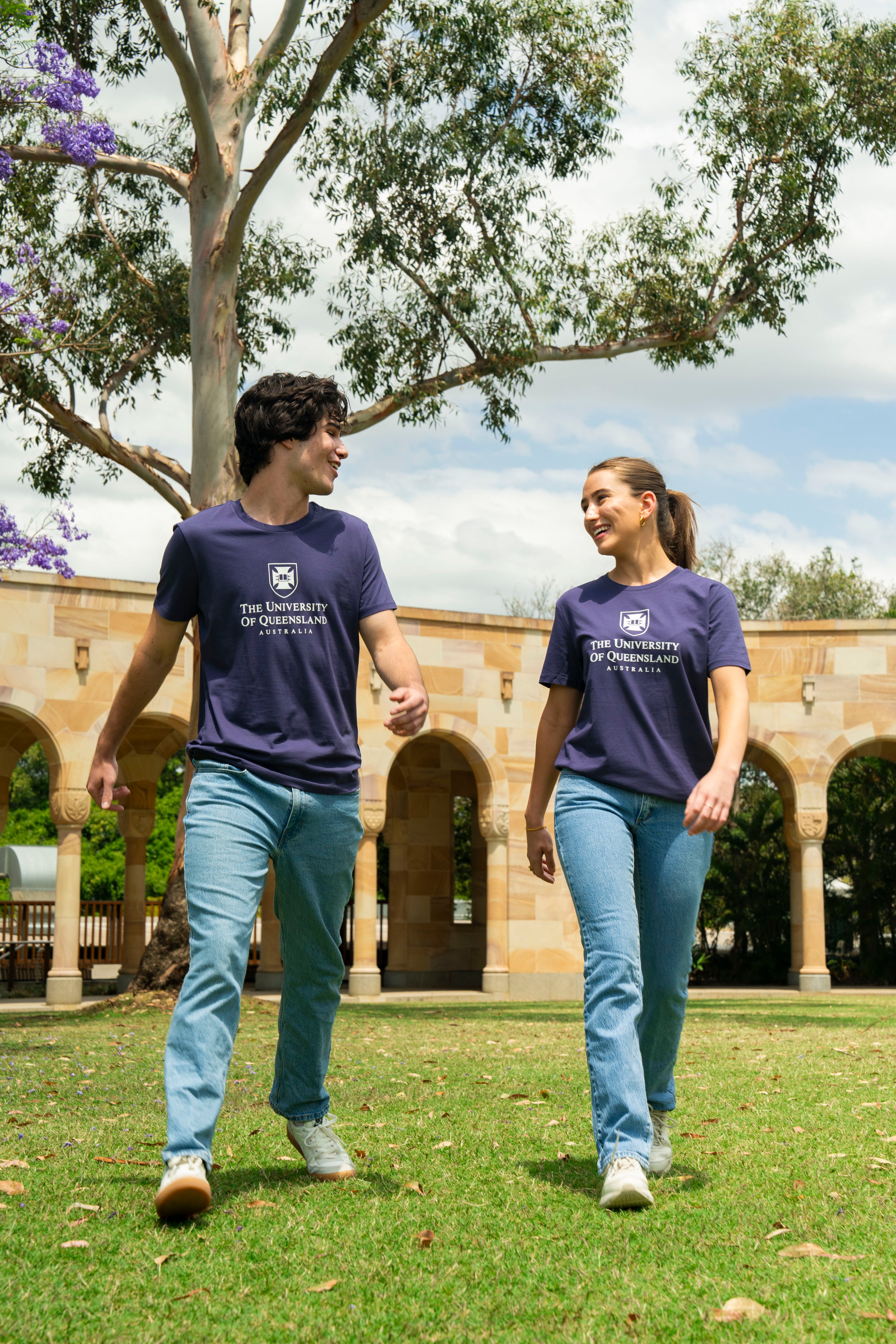 UQ Shield Unisex Tee - Purple - Big Logo