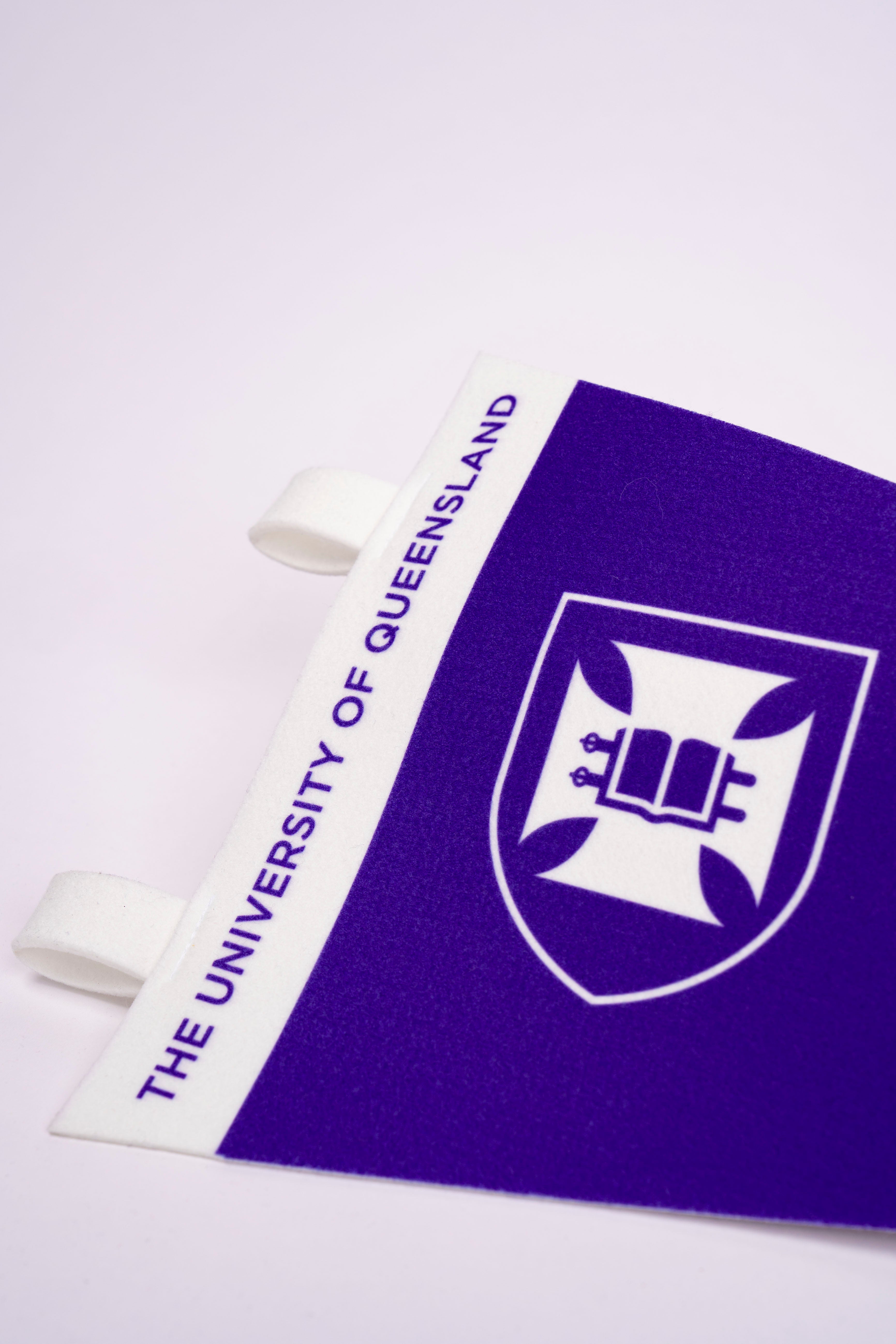 Large UQ Shield Felt Pennant