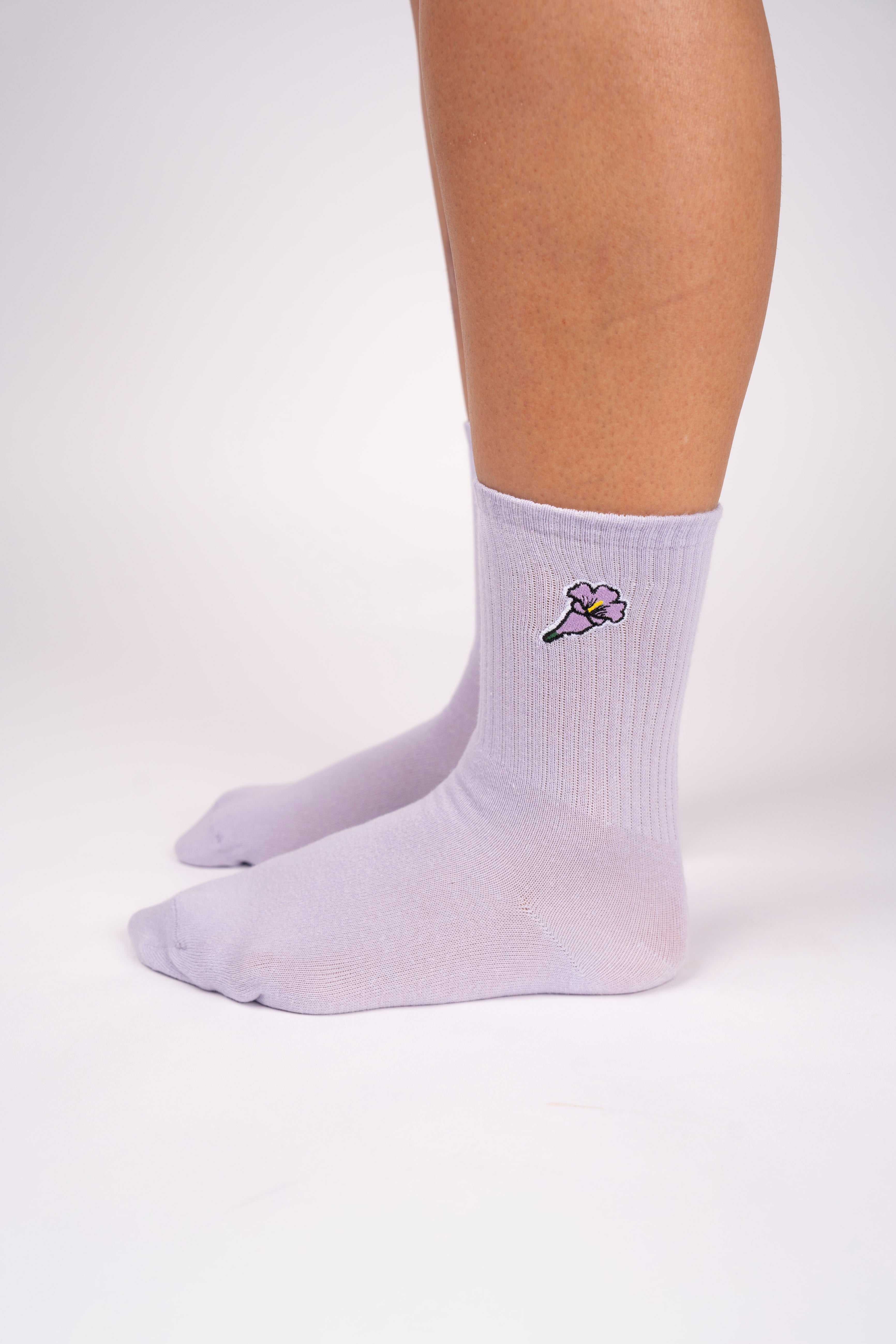 UQ Jacaranda Crew Socks