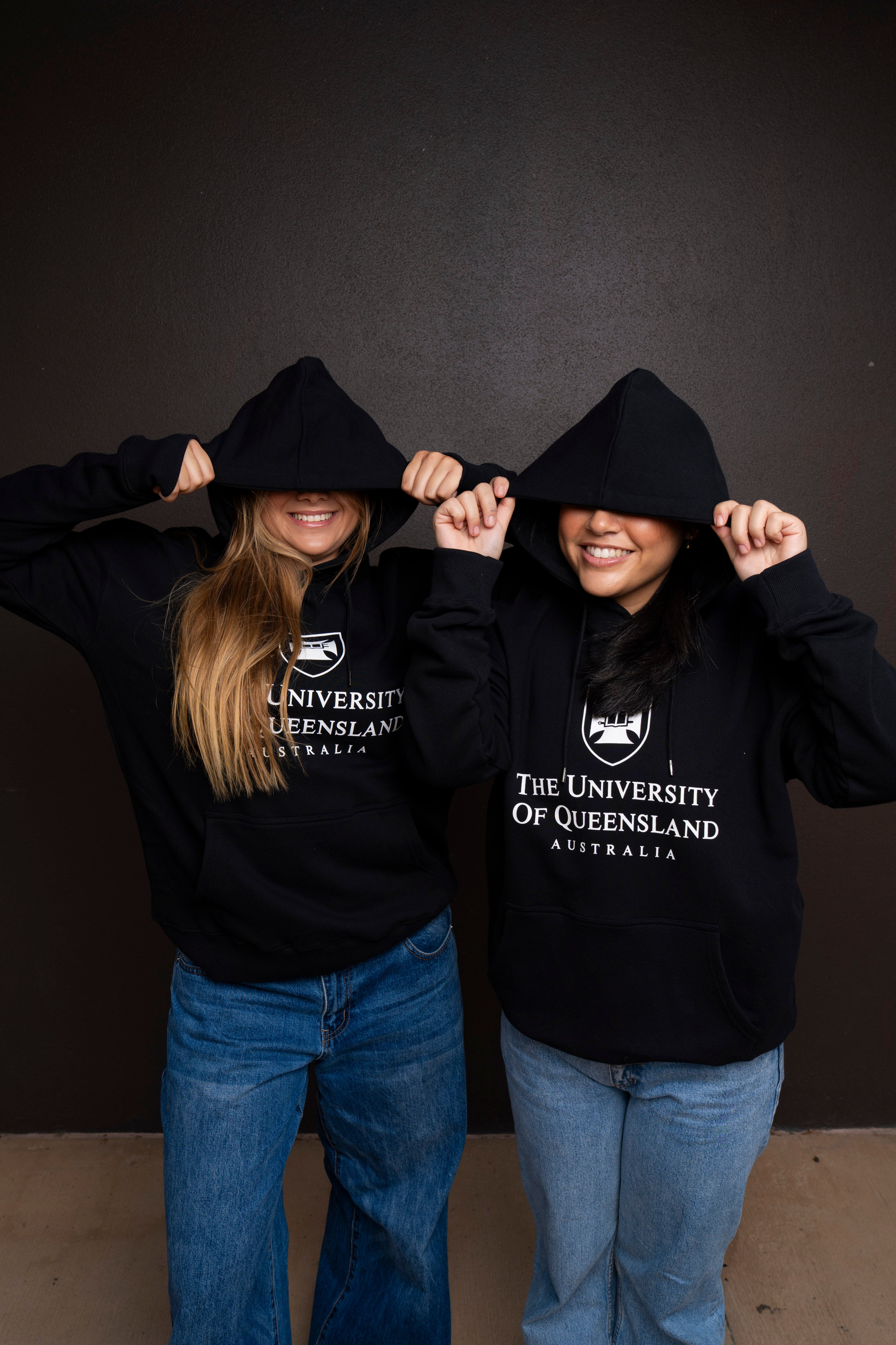 UQ Shield Unisex Hoodie - Black
