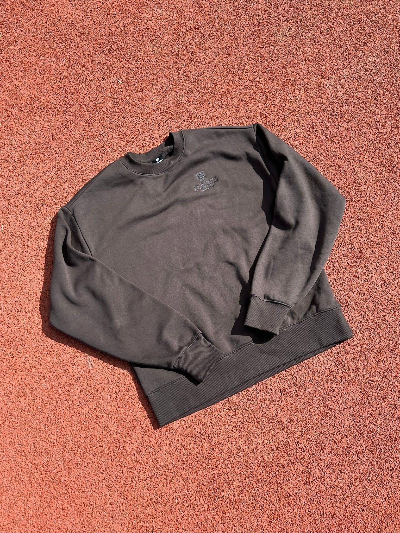 UQ Shield Embroidered Sweater - Charcoal