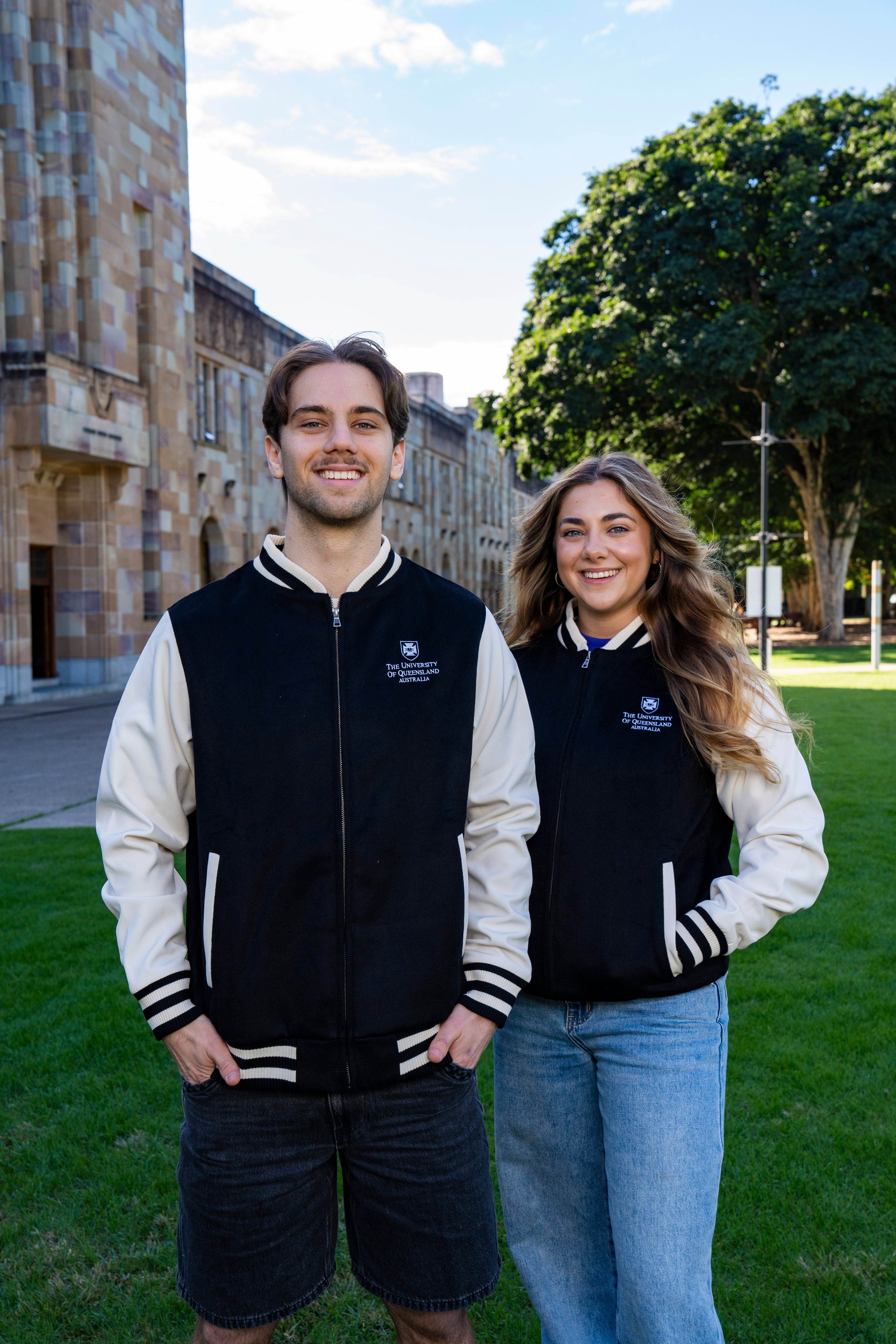 UQ Shield Varsity Jacket - Black