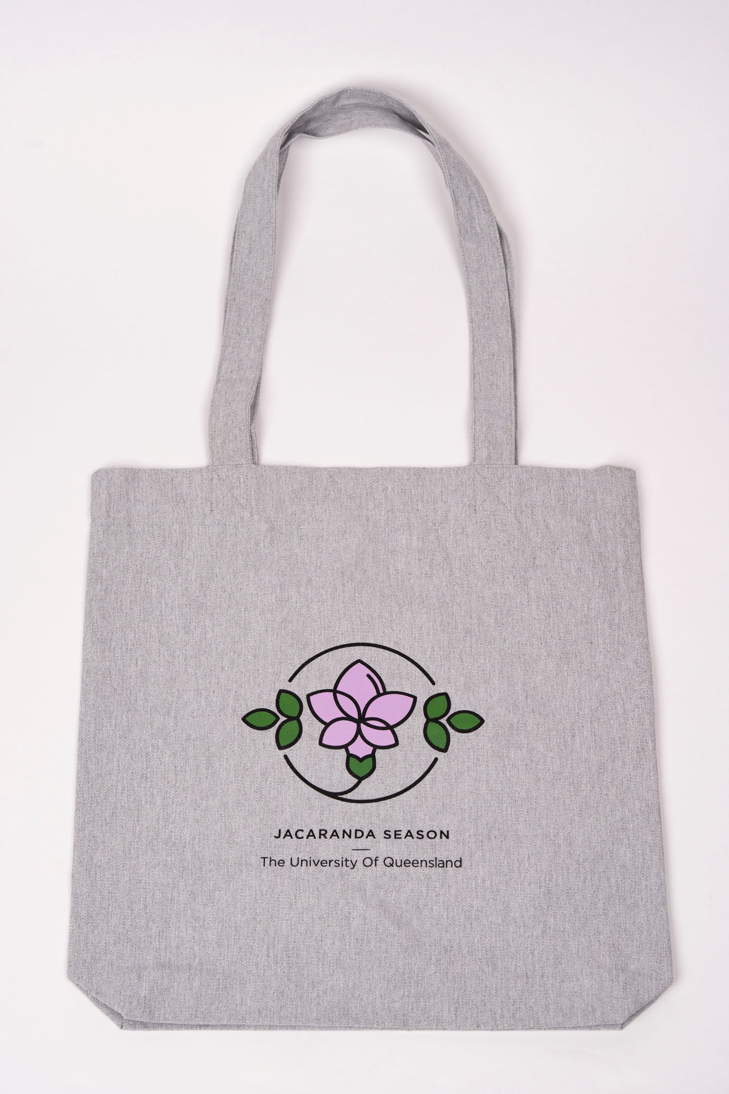 UQ Jacaranda Flower Tote - Grey