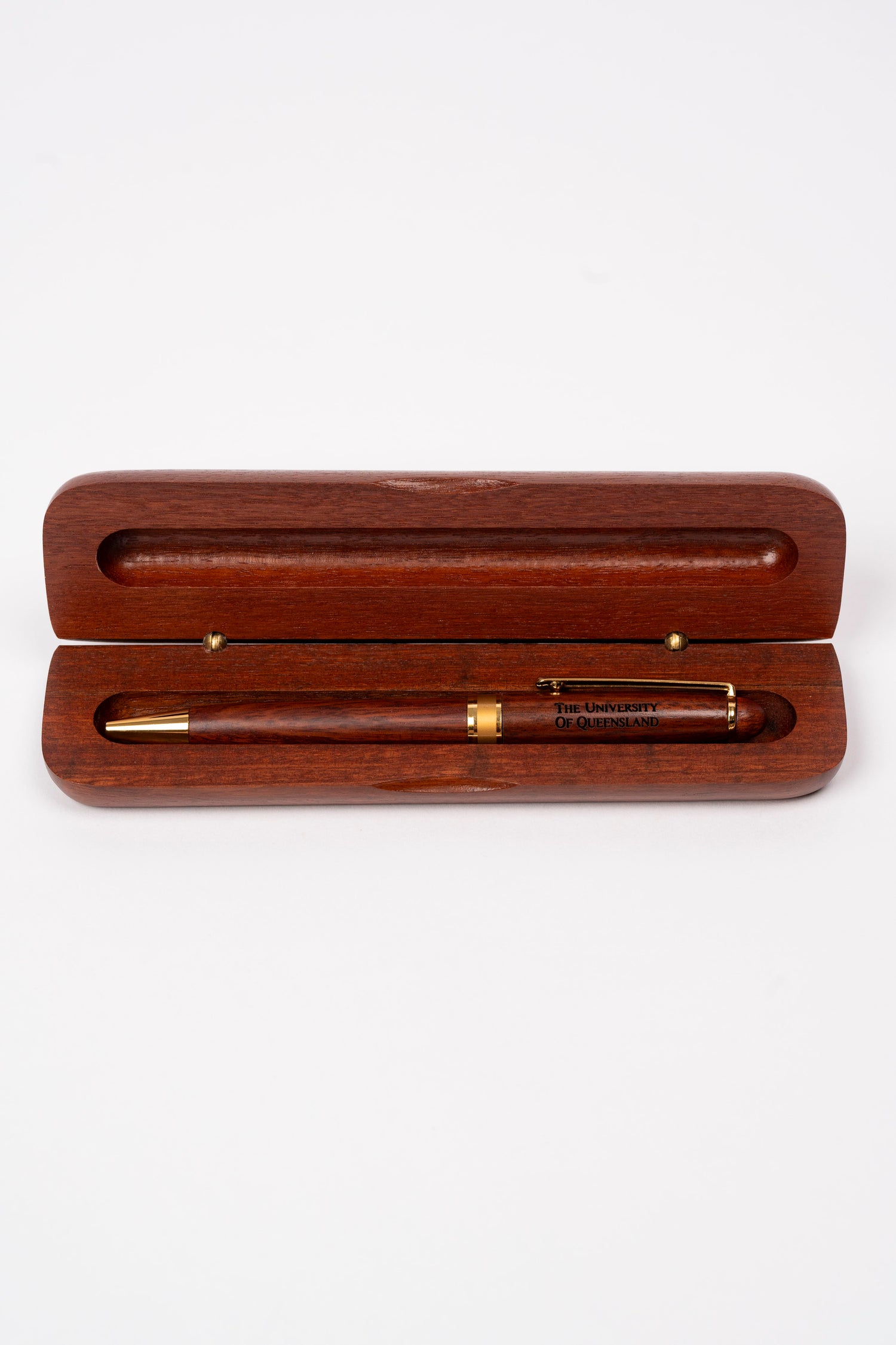 UQ Jarrah Tree Executive Gold Clip Pen and Pen Box