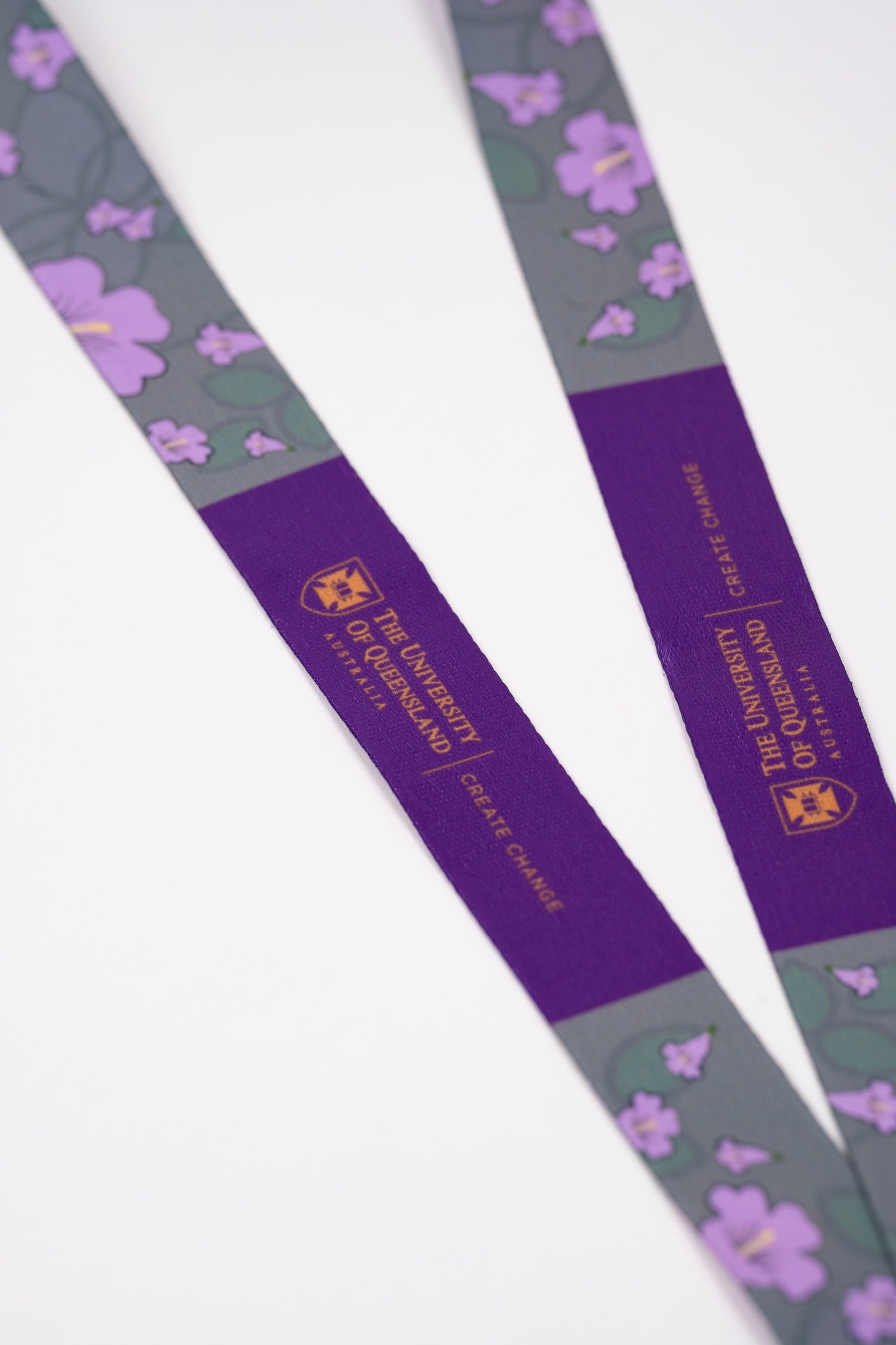 UQ Jacaranda Lanyard - Grey Base