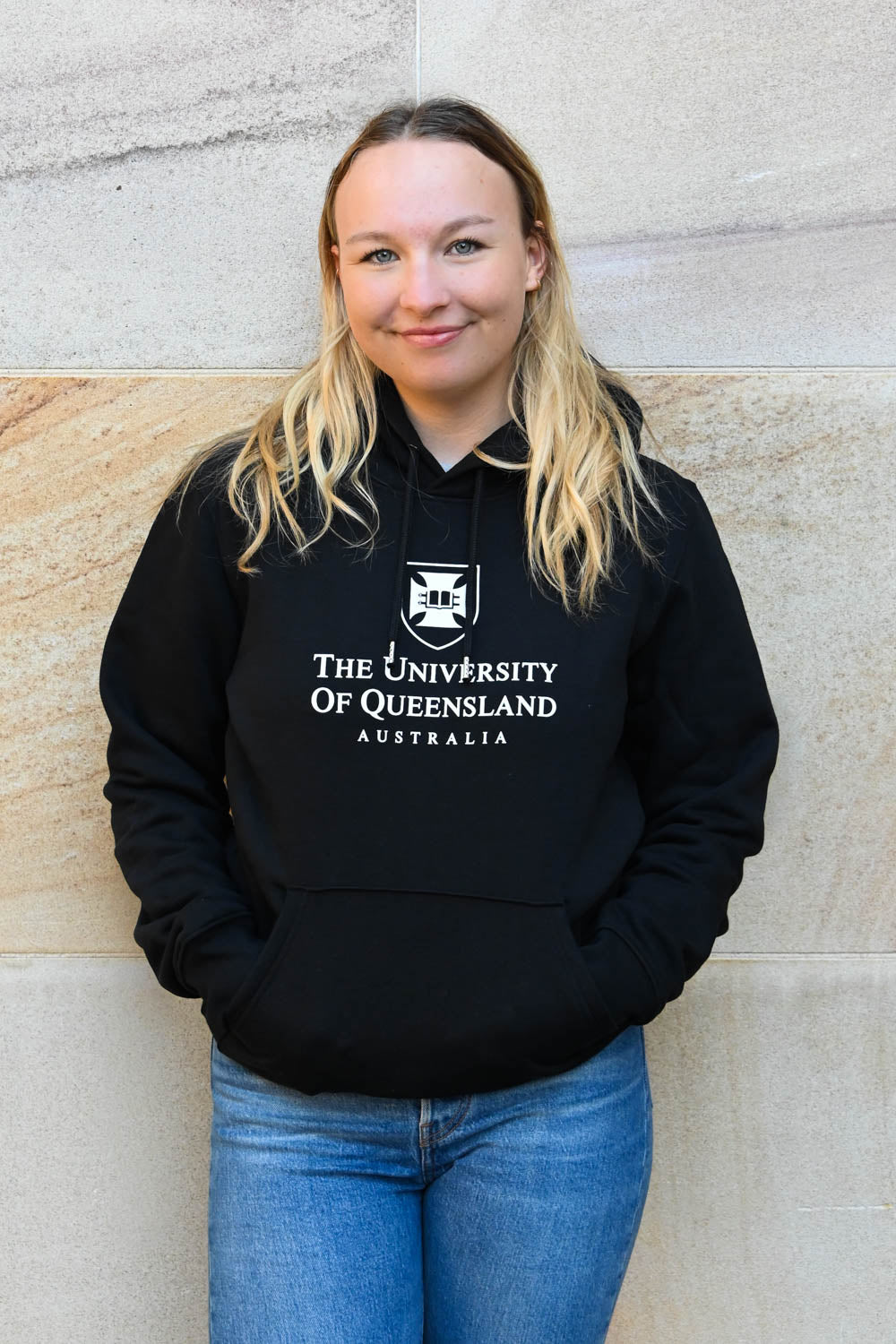 UQ Shield Unisex Hoodie - Black