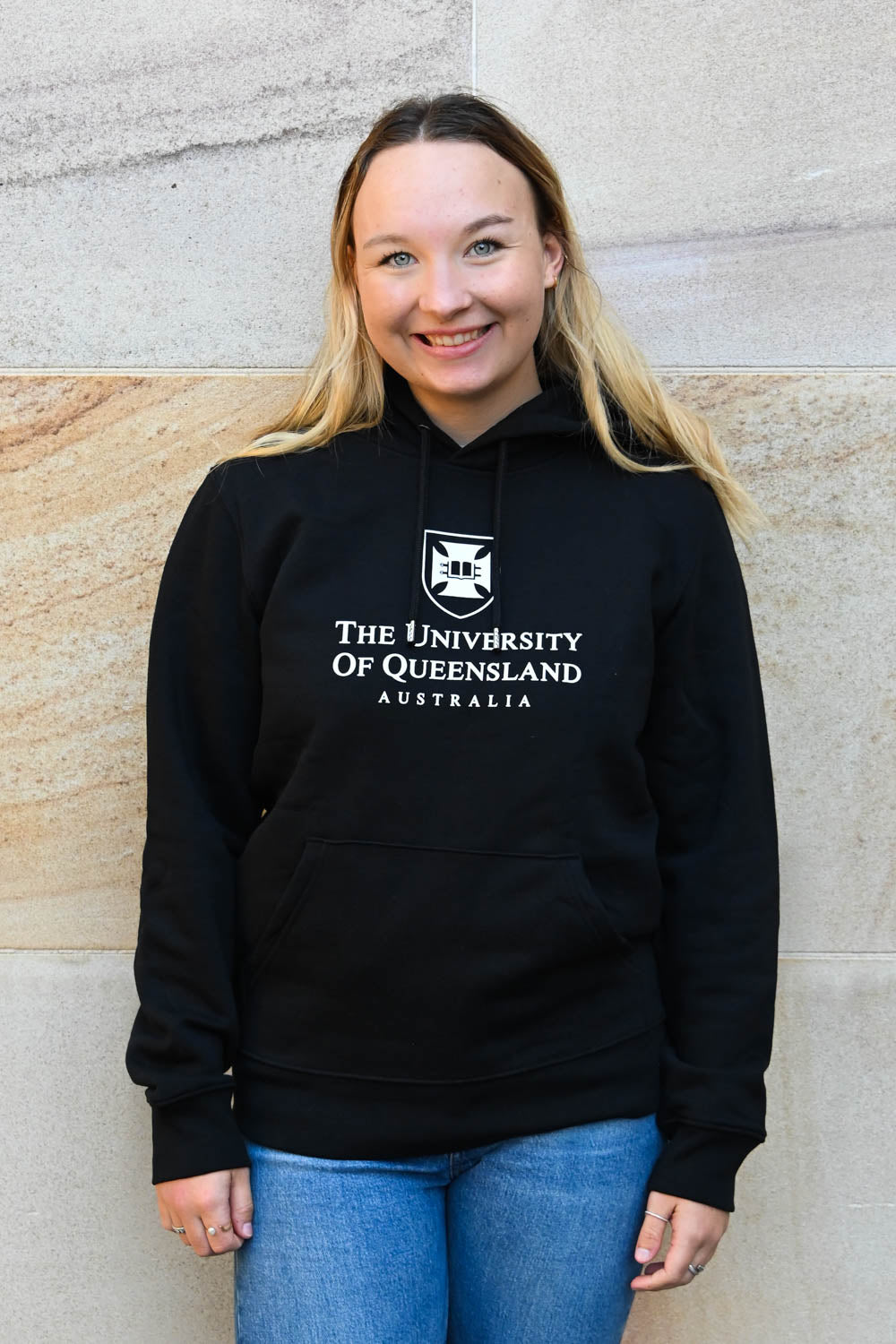UQ Shield Unisex Hoodie - Black