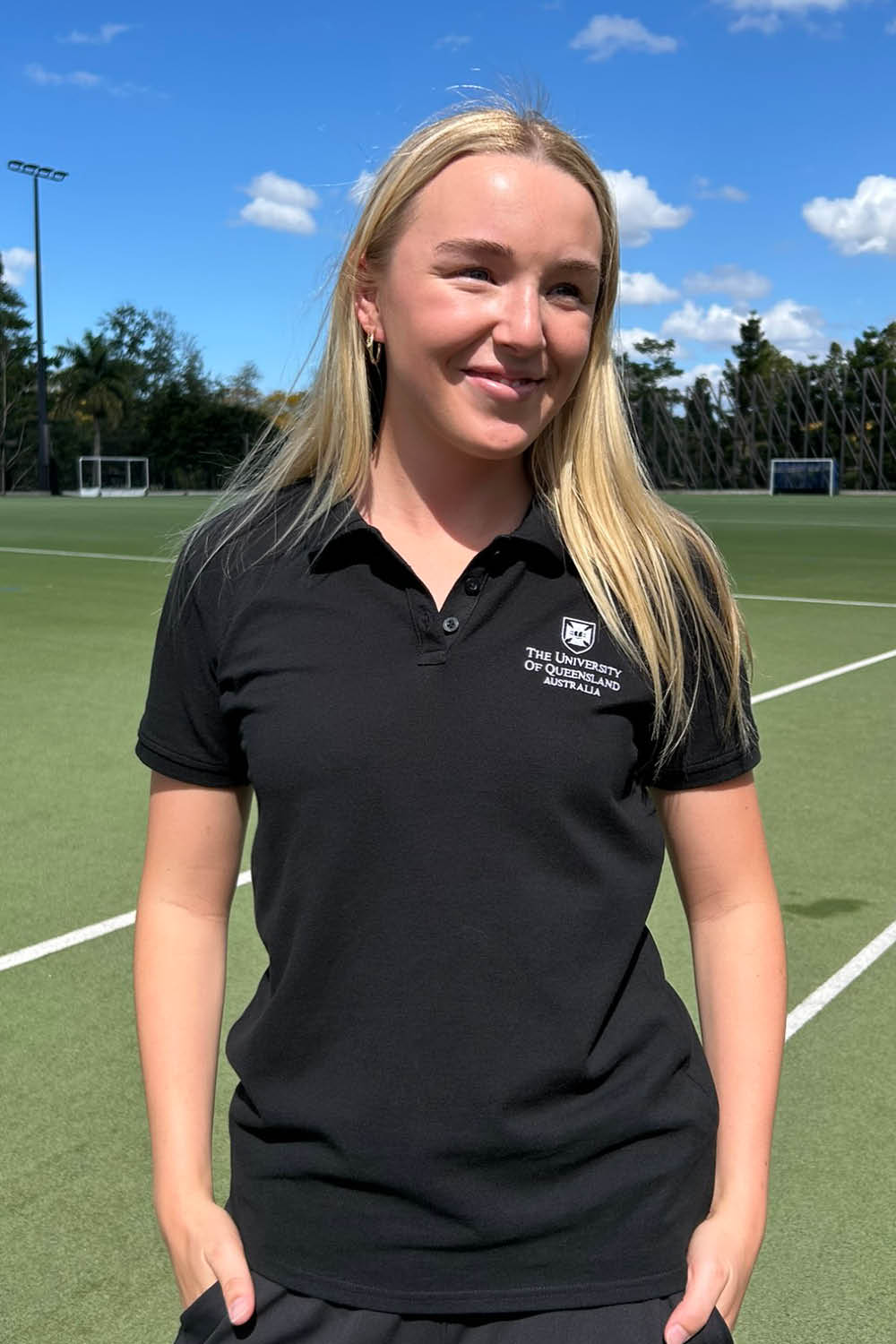 UQ Shield Womens Polo - Black