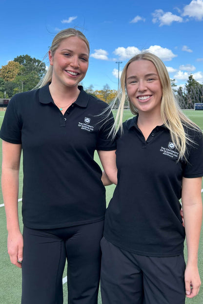UQ Shield Womens Polo - Black