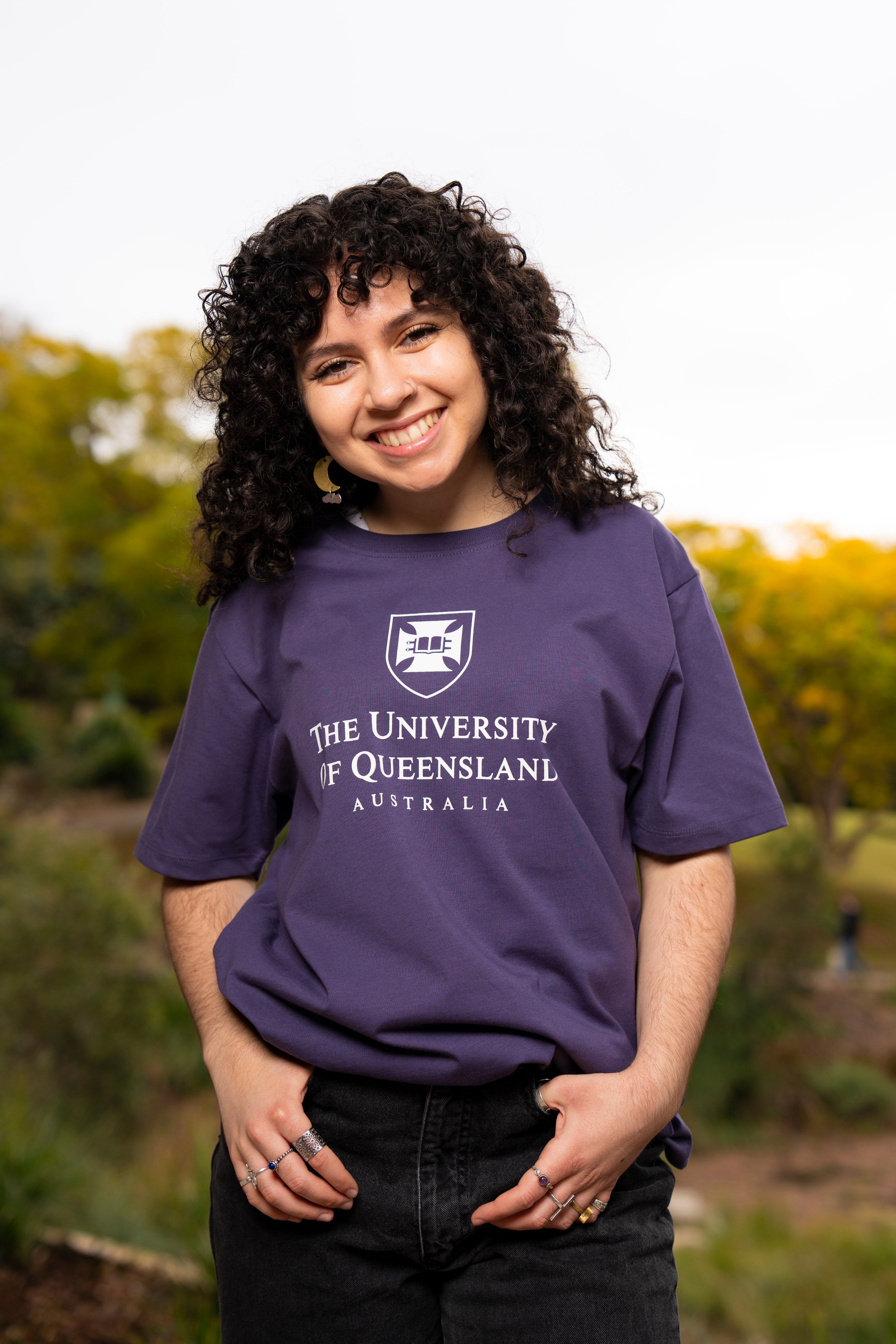 UQ Shield Unisex Tee - Purple - Big Logo