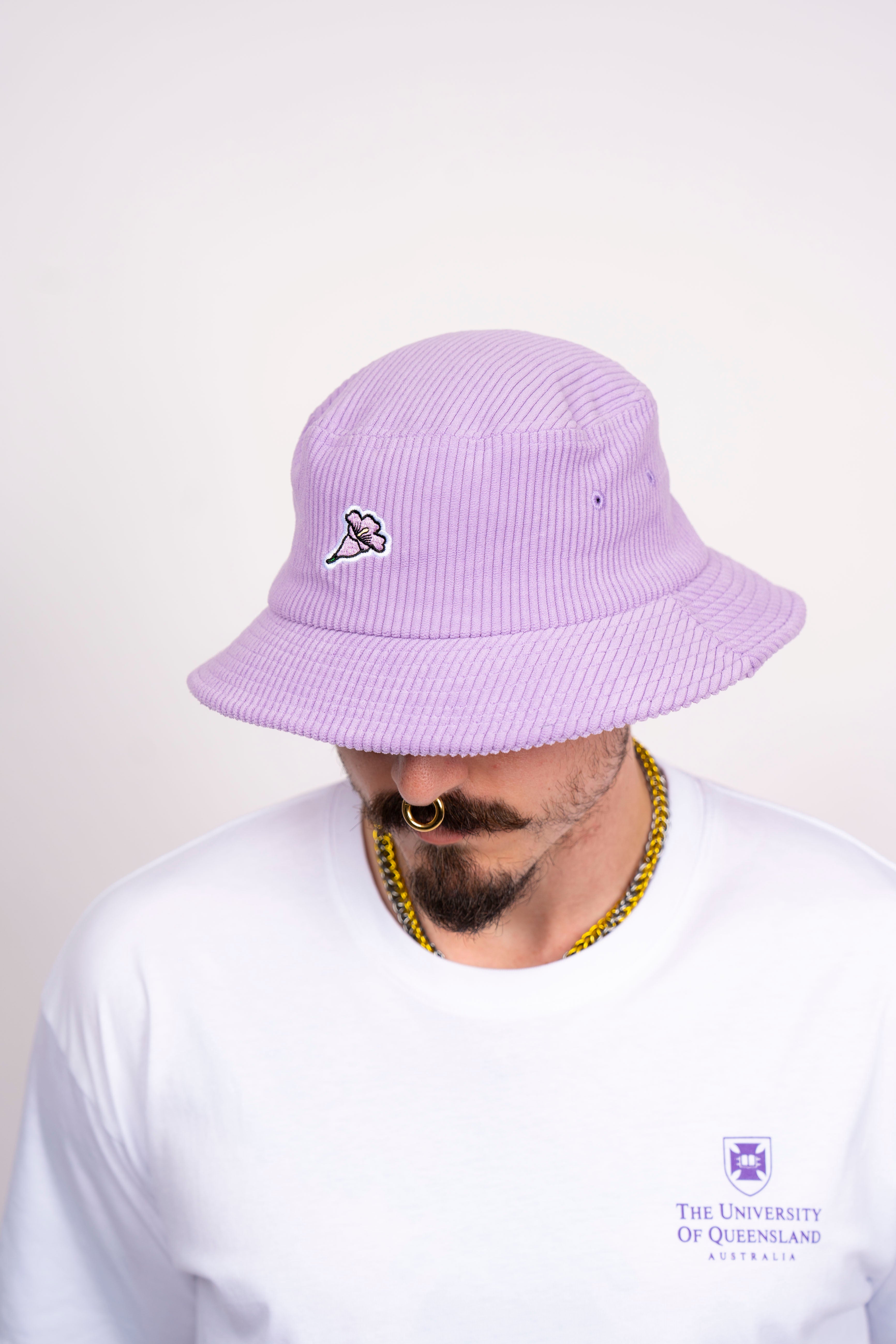 UQ Jacaranda Corduroy Bucket Hat