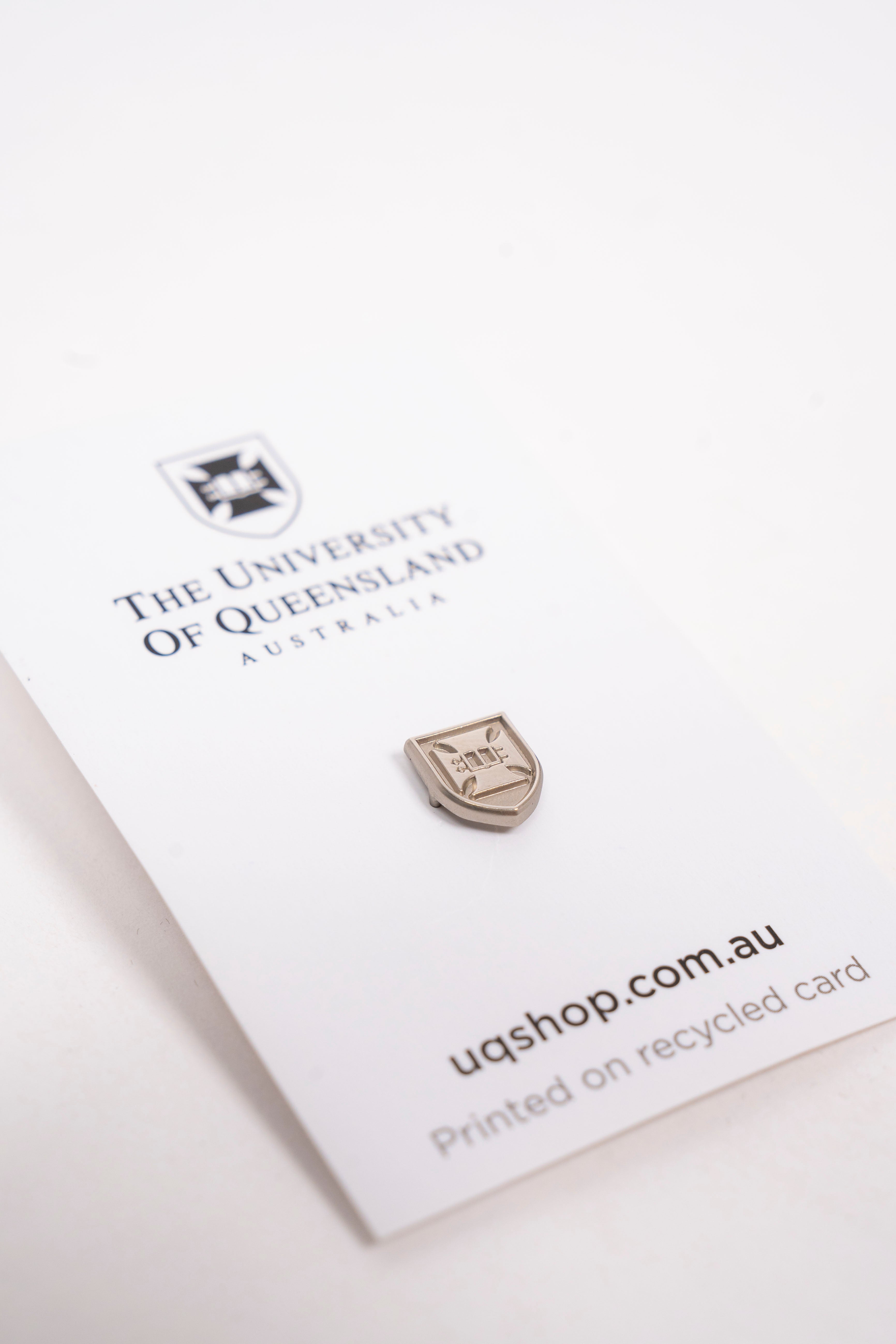 UQ Shield Crest Pin - Silver