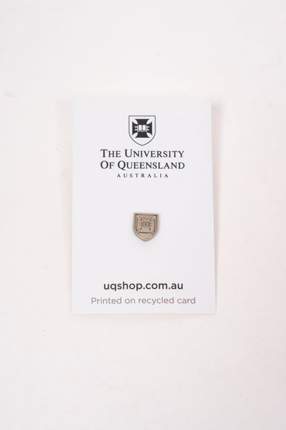 UQ Shield Crest Pin - Silver