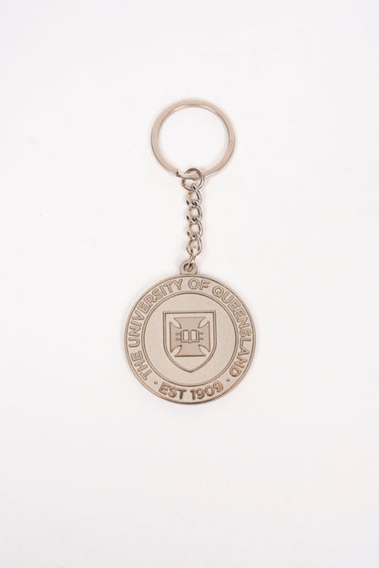 UQ Shield Keyring - Silver