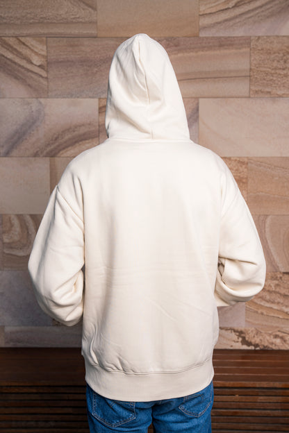 UQ Shield Oversized Zip Through Hoodie - Ecru