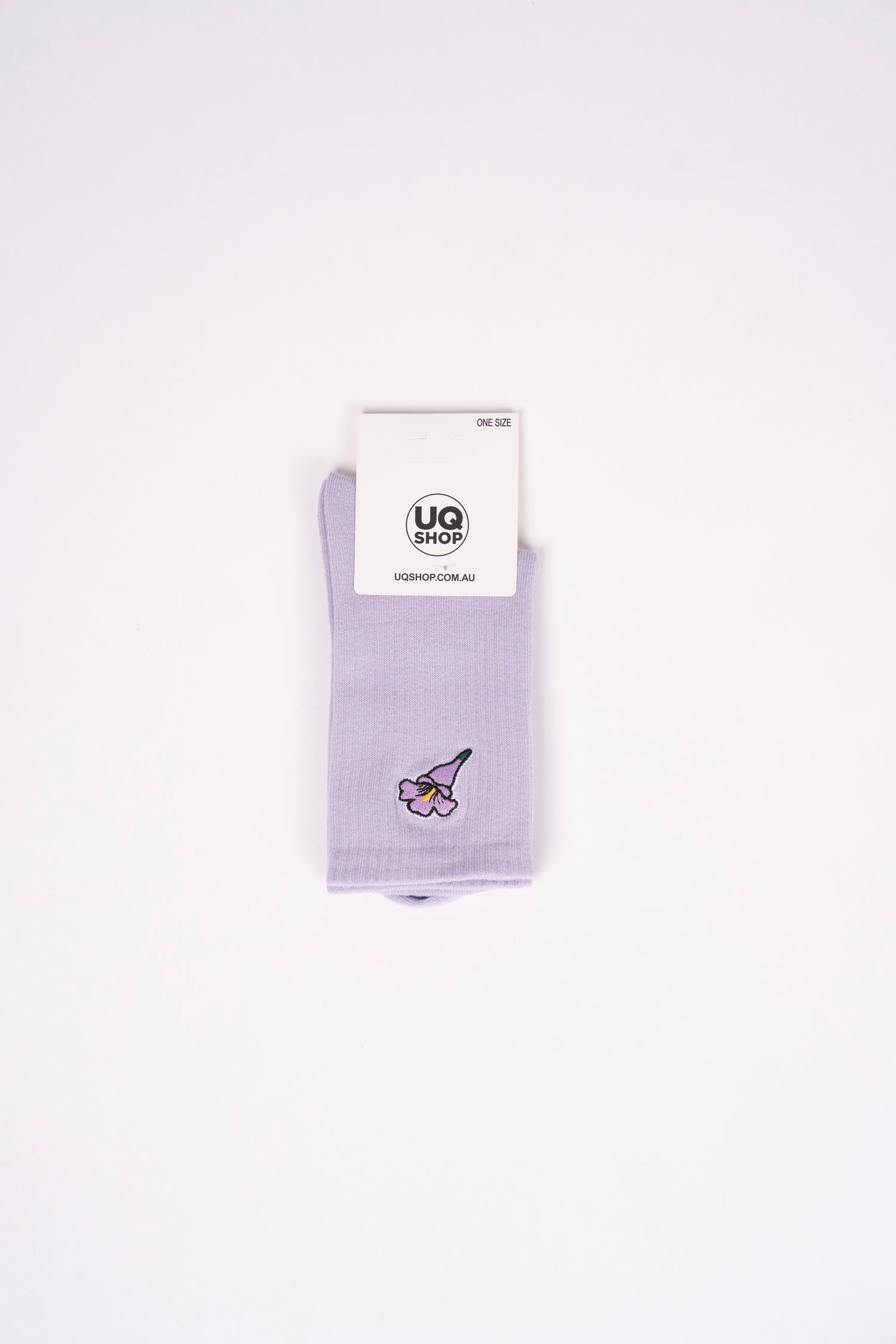 UQ Jacaranda Crew Socks