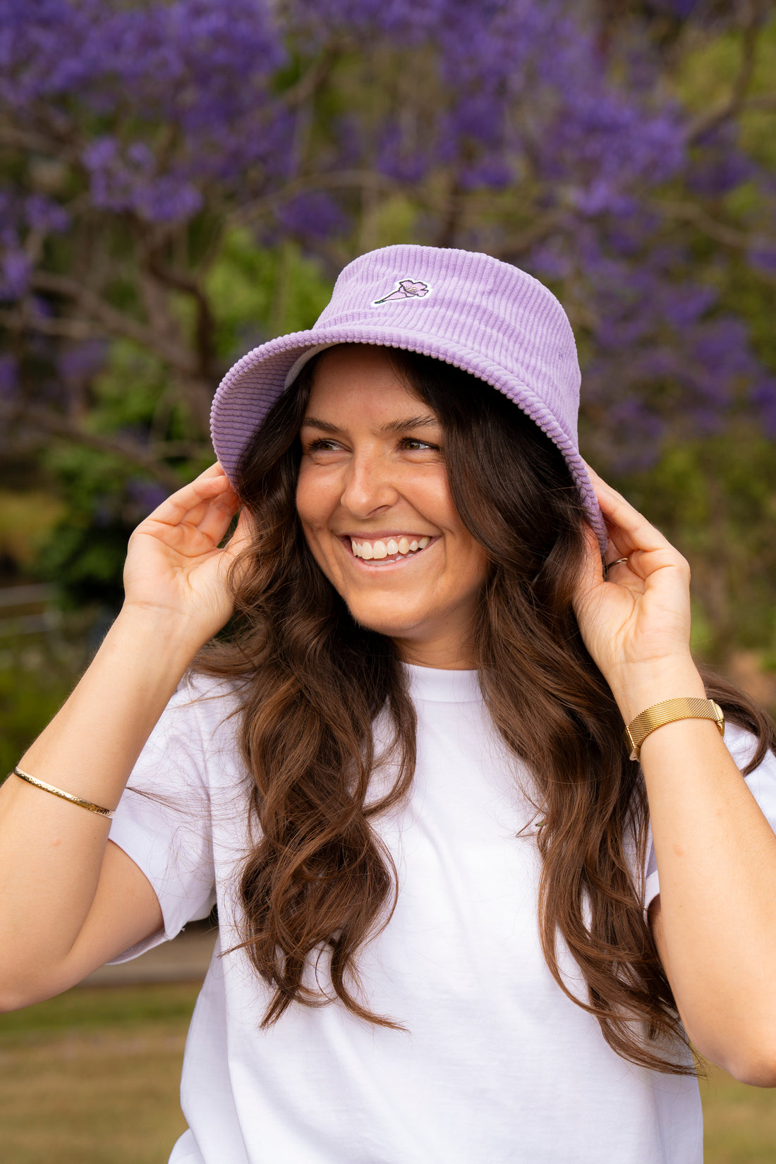 UQ Jacaranda Corduroy Bucket Hat