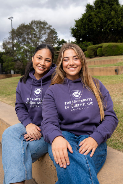 UQ Shield Unisex Hoodie - Purple