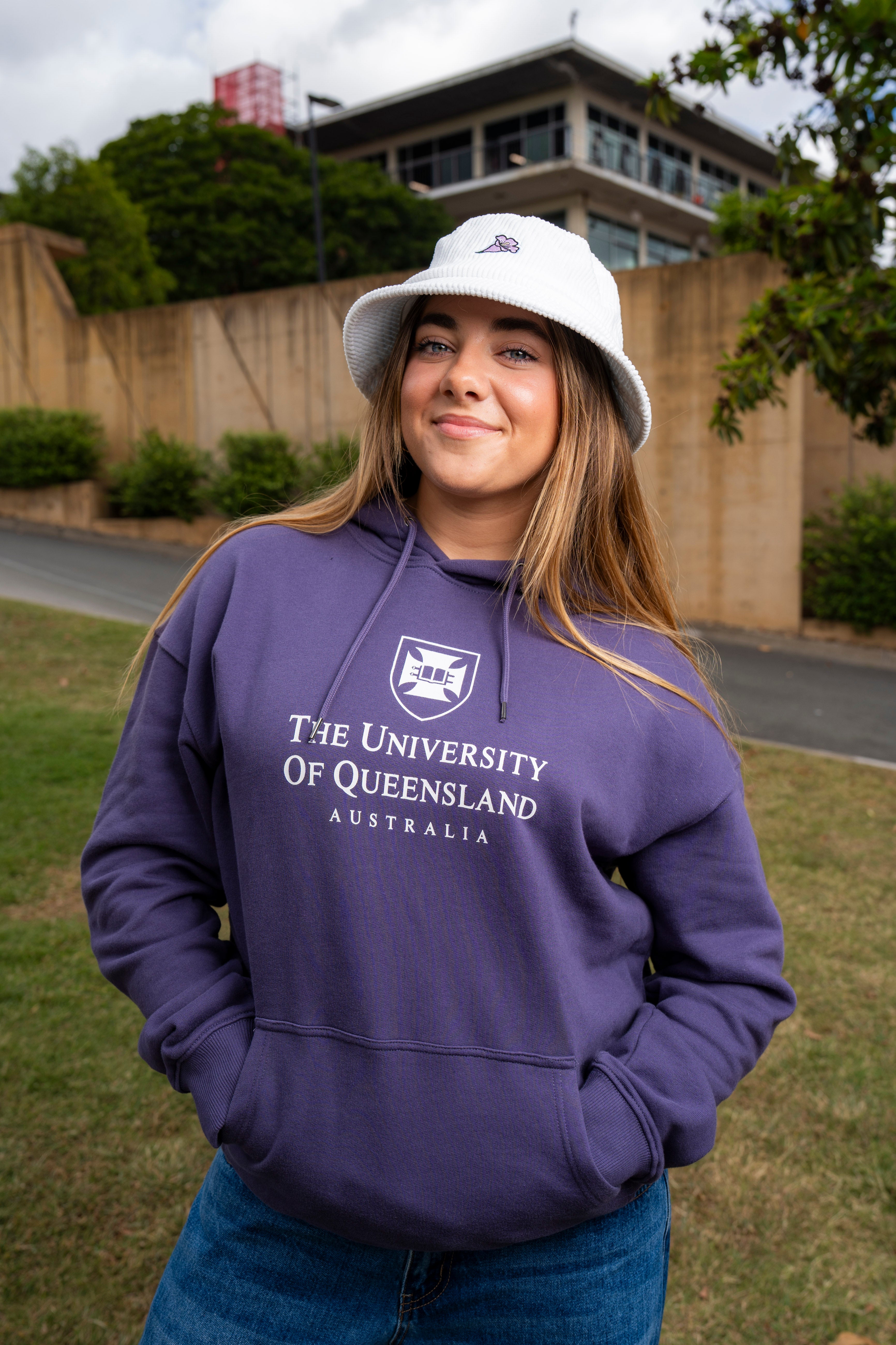 UQ Jacaranda Corduroy Bucket Hat - White