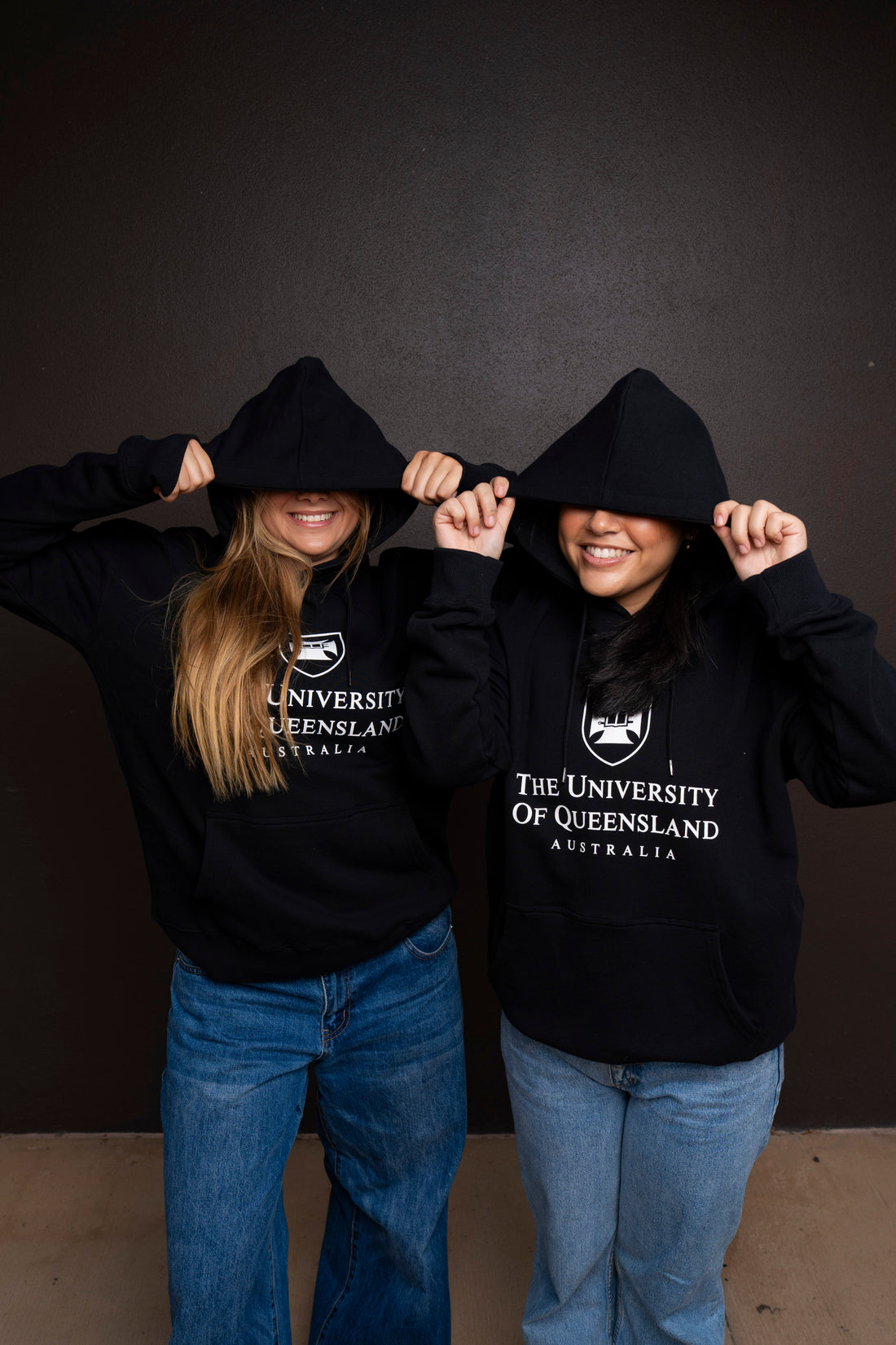 UQ Shield Unisex Hoodie - Black