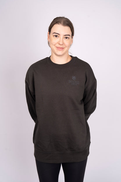 UQ Shield Embroidered Sweater - Charcoal
