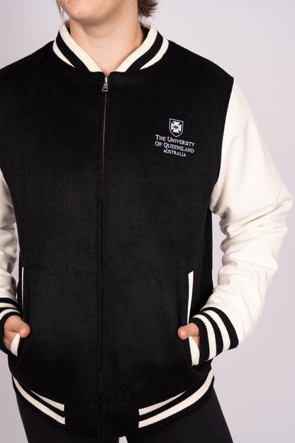 UQ Shield Varsity Jacket - Black
