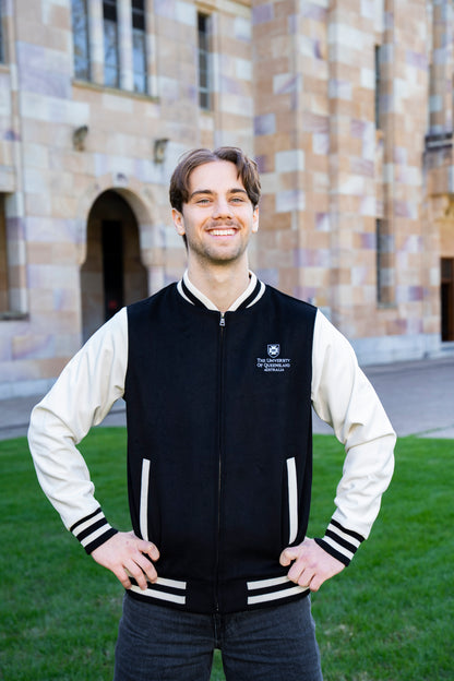 UQ Shield Varsity Jacket - Black