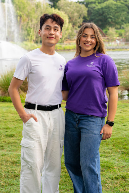 UQ Shield Embroidered Tee - Purple