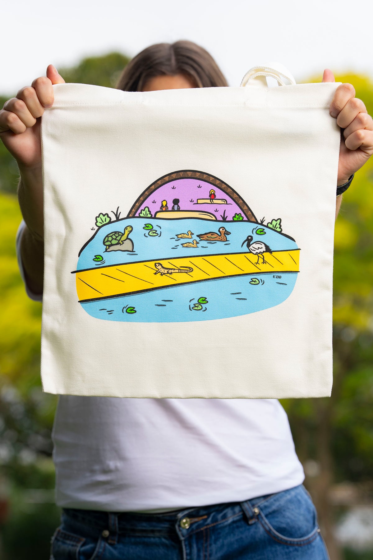 K-Rae x UQ Shop Tote Bag - UQ Lake
