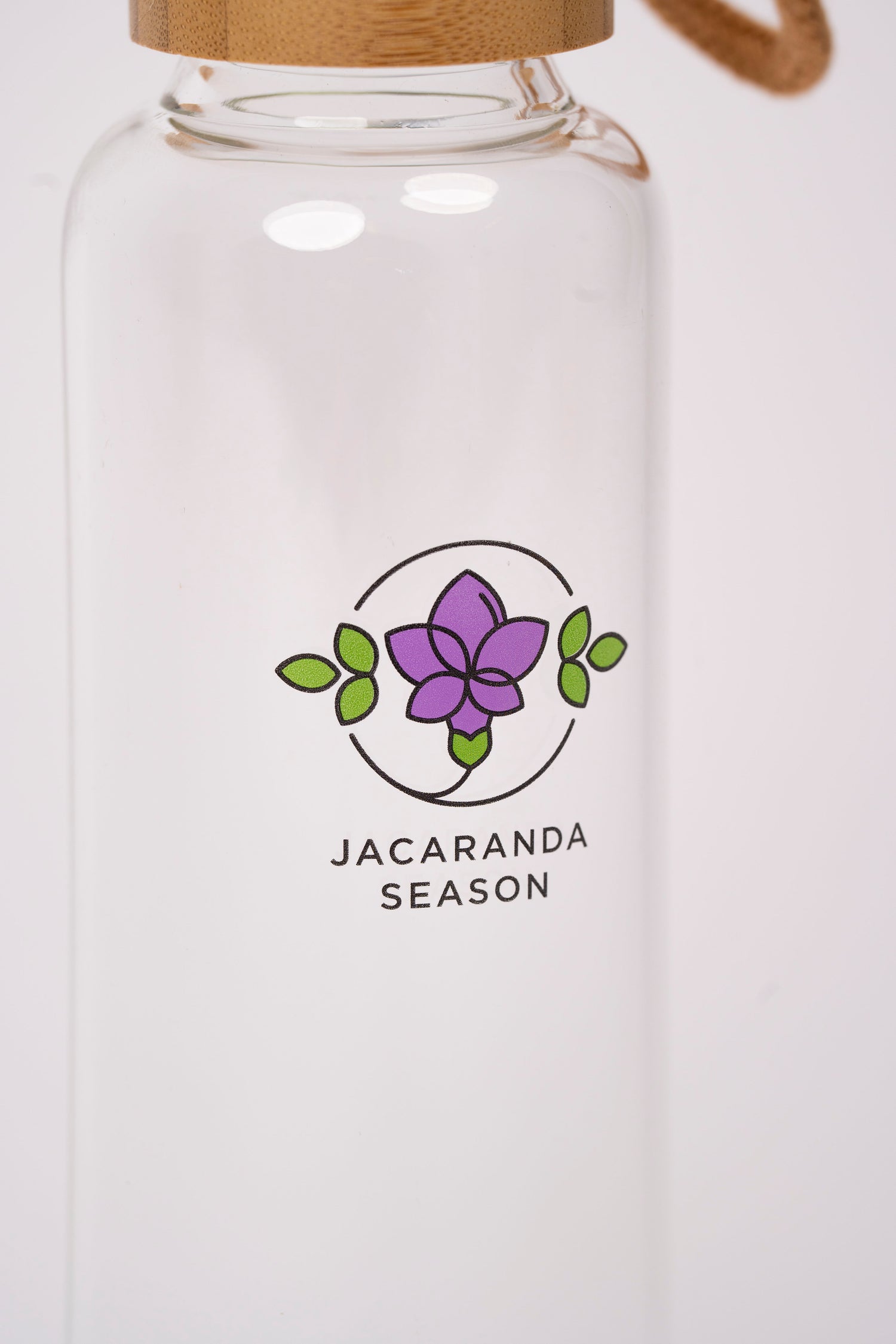 UQ Jacaranda Glass Water Bottle
