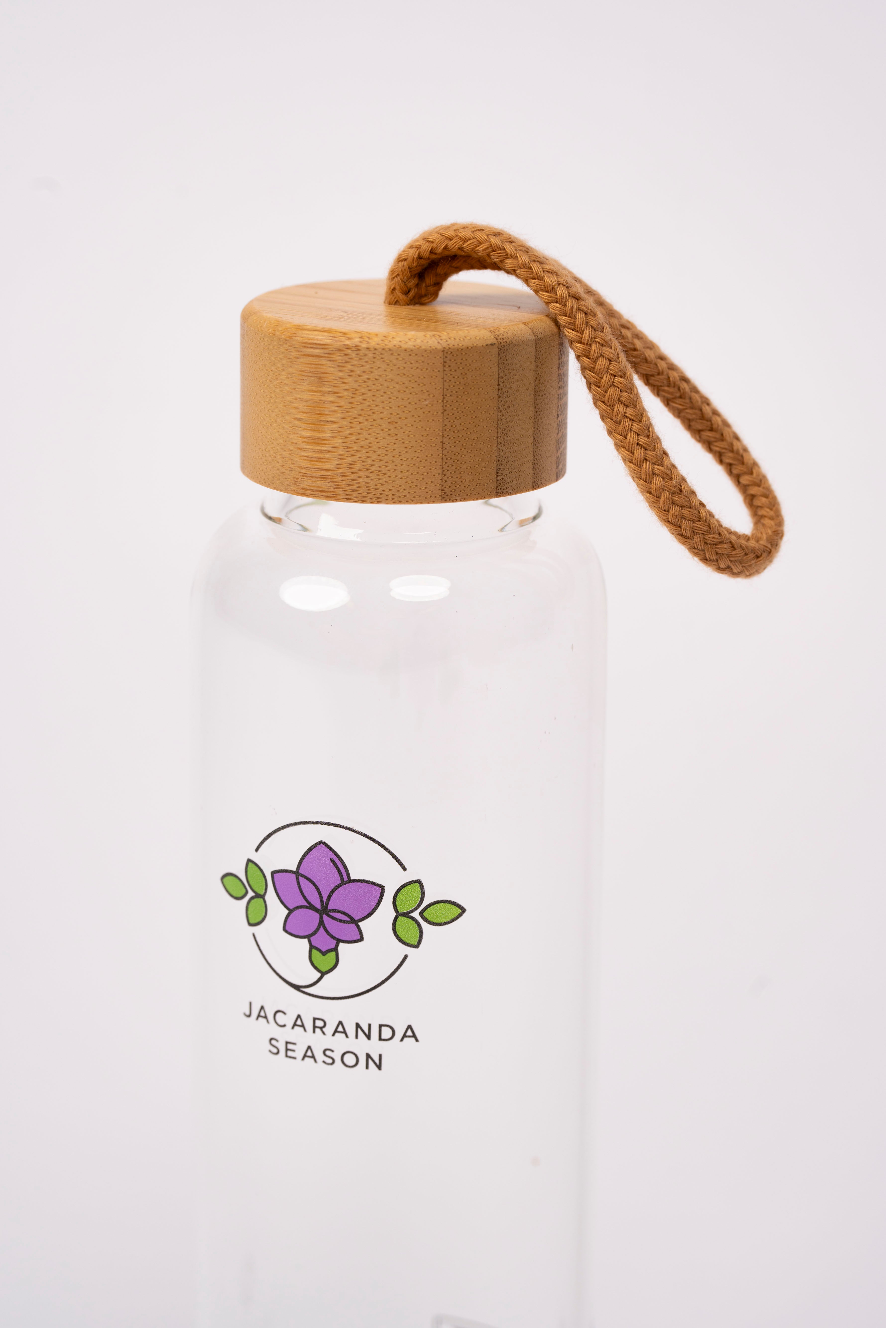 UQ Jacaranda Glass Water Bottle