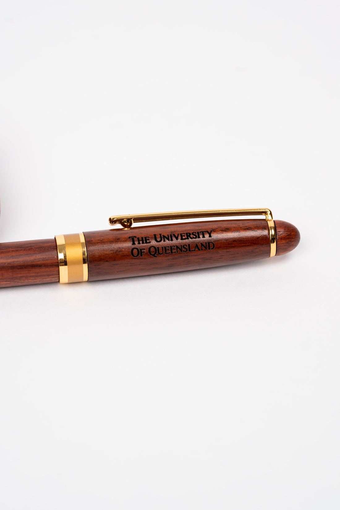 UQ Jarrah Tree Executive Gold Clip Pen and Pen Box