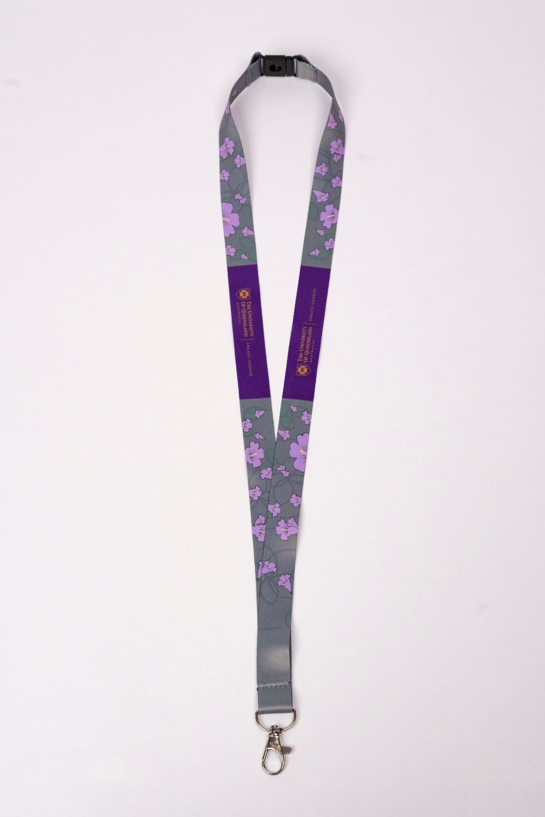 UQ Jacaranda Lanyard - Grey Base