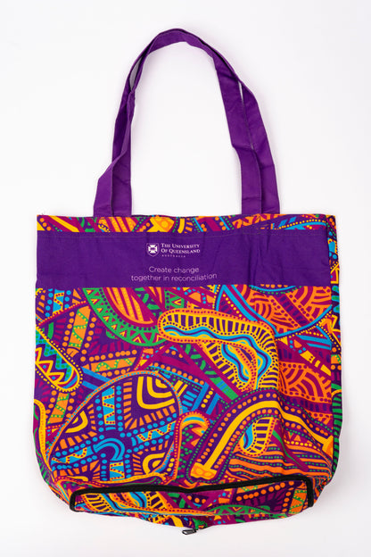 UQ RAP Cotton Zip Travel Tote