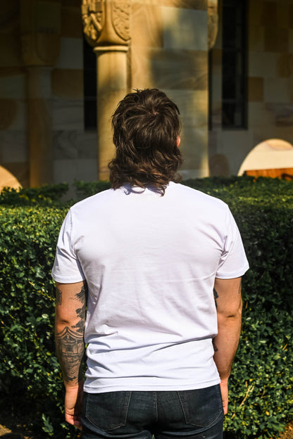 UQ Shield Unisex Tee - White - Big Logo